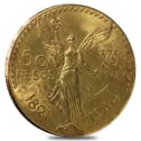 1944 Mexico 50 Pesos Gold Coin AU/BU