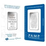1 oz PAMP Suisse Lady Fortuna Silver Bar .999 Fine (In Assay)