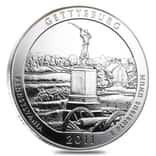 2011 5 oz Silver America the Beautiful ATB Gettysburg National Military Park Coin
