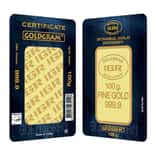 100 gram Istanbul Gold Refinery (IGR) Bar .9999 Fine (In Assay)
