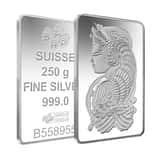250 Gram Silver Bar PAMP Suisse Lady Fortuna .999 Fine (w/ Assay)