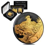 2018 1 oz South Korea Silver Chiwoo Cheonwang Medal Black Ruthenium 24K Gold Edition (w/Box & COA)