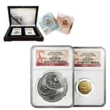 2013 Chinese Gold & Silver Year of the Snake Commemorative 2-Coin Set NGC Gem Proof (w/Box & COA)