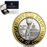 2000-W Proof Gold/Platinum $10 Commemorative Library of Congress (w/Box & COA)