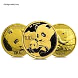 Chinese 8 gram Gold Panda .999 Fine BU (Random Year, Not Sealed)