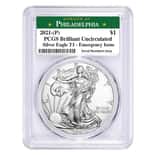 2021 (P) 1 oz Silver American Eagle PCGS BU (Philadelphia) Emergency Issue