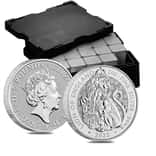 Monster Box of 200 - 2022 Great Britain 2 oz Silver The Tudor Beasts Lion of England Coin .9999 Fine BU (20 Tubes, Lot of 200)