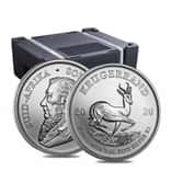 Monster Box of 500 - 2020 South Africa 1 oz Silver Krugerrand BU (20 Roll, Tube, Lot of 25)