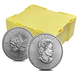 Monster Box of 500 - 2017 1 oz Silver Canadian Maple Leaf .9999 Fine $5 Coin BU (20 Roll,Tube of 25)