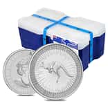 Monster Box of 250 - 2022 1 oz Australian Silver Kangaroo Perth Mint Coin .9999 Fine BU (10 Tube, Lot of 25)