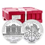 Monster Box of 500 - 2021 1 oz Austrian Silver Philharmonic Coin BU (25 Roll, Tube of 20)