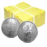 Monster Box of 500 - 2022 1 oz Canadian Silver Maple Leaf .9999 Fine $5 Coin BU (20 Roll, Tube of 25)