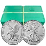 Monster Box of 500 - 2022 1 oz Silver American Eagle $1 Coin BU (25 Roll, Tube of 20)