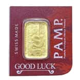 1 Gram PAMP Suisse Good Luck Yellow Dragon Gold Bar .9999 Fine (in Assay from Multigram+25)