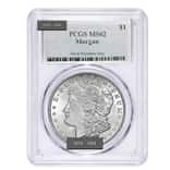 Silver Morgan Dollar PCGS MS 62 (Random Year, 1878-1904)