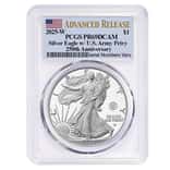 2025-W US Army Privy 1 oz Proof Silver American Eagle PCGS PF 69 AR