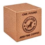 1 Pound Bullion Exchanges Copper Cube Bar .9999 Fine
