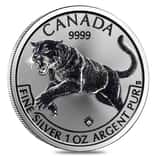 2016 1 oz Canadian Silver Cougar Predator Series $5 Coin .9999 Fine Silver