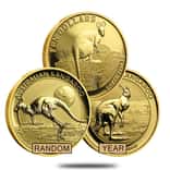 1/10 oz Australian Kangaroo/Nugget Gold Coin .9999 Fine BU/Proof (Random Year)