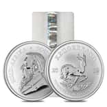 Roll of 25 - 2019 South Africa 1 oz Silver Krugerrand BU (Tube, Lot of 25)