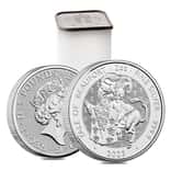 Tube of 10 - 2023 Great Britain 2 oz Silver The Tudor Beasts Yale of Beaufort Coin .9999 Fine BU (Roll, Lot of 10)