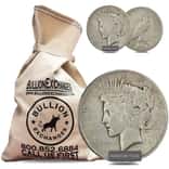 $100 Face Value Bag - 100 Coins - 1922-1935 Peace Silver Dollar Cull (Random Year)