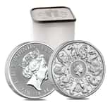 Roll of 10 - 2021 Great Britain 2 oz Silver Queen's Beasts Completer Coin .9999 Fine BU (Tube, Lot of 10)