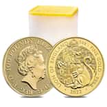Tube of 10 - 2022 Great Britain 1 oz Gold The Tudor Beasts Lion of England Coin .9999 Fine BU
