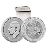 Tube of 10 - 2024 GB 2 oz Silver The Tudor Beasts Seymour Unicorn Coin BU