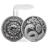 Tube of 20 - 2025 1 oz First Mint Lunar Snake Silver Round .999 Fine