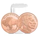 Tube of 20 - 1 oz Copper Golden State Mint Buffalo Round .999 Fine