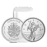 Tube of 20 - 2022 Gibraltar 1 oz Lady Justice 1 Pound Silver Coin .999 Fine BU (Roll Lot of 20)