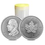 Tube of 25 - 2027 1 oz Canadian Silver Maple Leaf Coin BU