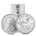 Roll of 25 - 2022 South Africa 1 oz Silver Krugerrand BU (Tube, Lot of 25)