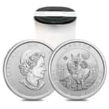 Roll of 14 - 2021 2 oz Royal Canadian Creatures of the North Series Werewolf Silver Coin BU (Lot, Tube of 14)