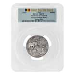 2021 Chad 2 oz Silver Mermaid & Unicorn Serial #8 PCGS MS 70 FDOI Antiqued High Relief - Mythical Creatures