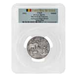 2021 Chad 2 oz Silver Mermaid & Unicorn Serial #5 PCGS MS 70 FDOI Antiqued High Relief - Mythical Creatures