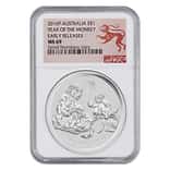 2016 1 oz Silver Year of The Monkey Australia Perth Mint NGC MS 69 Early Releases