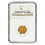 1905 $2.5 Liberty Head Gold Quarter Eagle Coin NGC MS 61