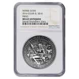 2016 2 oz Cook Islands Silver Norse Gods Frigg Ultra High Relief NGC MS 69 Antiqued 