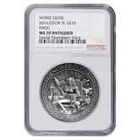 2016 2 oz Cook Islands Silver Norse Gods Frigg Ultra High Relief NGC MS 70 Antiqued 