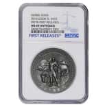 2016 2 oz Cook Islands Silver Norse Gods Freyr Ultra High Relief NGC MS 69 Antiqued First Releases 