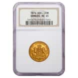 1876 Germany Gold 20 Marks Hamburg NGC MS 65