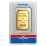5 Gram Credit Suisse Gold Bar .9999 Fine (in Assay)