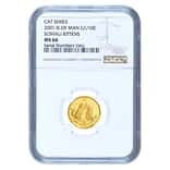 2001 Isle of Man 1/10 oz Gold Somali Kittens NGC MS 66