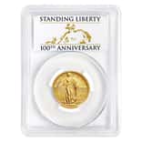 2016 1/4 oz Standing Liberty Quarter Centennial Gold Coin PCGS SP 70 First Strike