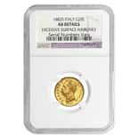 1882R Italy 20 Gold Lire Umberto I NGC AU Details