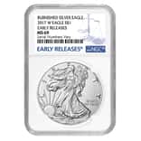 2017-W 1 oz Burnished Silver American Eagle NGC MS 69 Early Releases