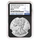 2017-W 1 oz Burnished Silver American Eagle NGC MS 69 Early Releases (Retro)