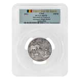 2021 Chad 2 oz Silver Mermaid & Unicorn Serial #6 PCGS MS 70 FDOI Antiqued High Relief - Mythical Creatures